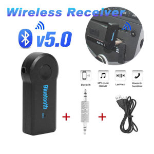 3.5mm AUX Wireless Bluetooth Audio Music Dongle Receiver 2 in 1 Handsfree Car Kit Speaker Phone Bluetooth Transmitter For Car Music Audio Aux