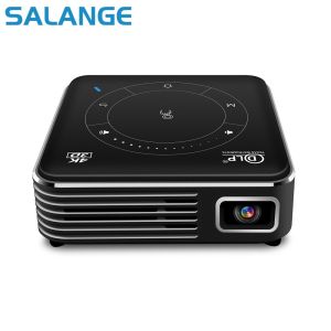Salange P11 DLP เส้นเลือด DLP เพื่อน Android 4000mAH แบตเตอรี่ HD 1080P 4K วิดีโอ Beamer สำหรับ iPhone