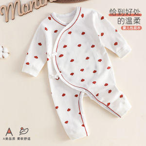 Baby long-sleeve romper a Cotton-like triangle romper for all seasons suitable for infants Anyang childrens clothing