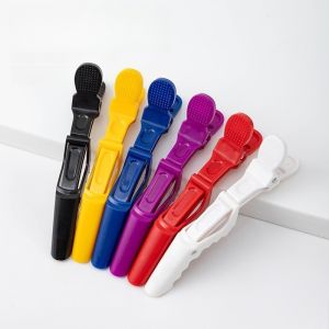 6pcs Crocodile Clip Bangs Hairstyle Fixing Clip Barber Hairdressing Tools Partition Locating Clamp