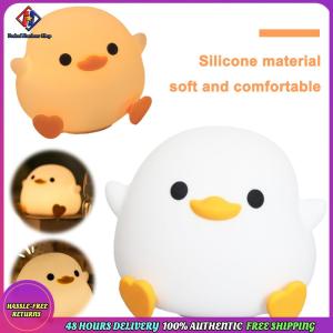 Vodool Silicone Duck Pat Night Light Simple Touch Lamp Eye Caring Dimmable Bedside Lamp Cute Nursery Nightlight for Desk Decor
