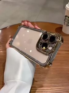 [เคส iPhone16] เคสศัพท์กันตกแบบถุงลม iphone16 Pro Max 15 14 13 12 11 เคสสำหรับ iPhone เคสซิลิโคนนุ่ม TPU กันกระแทก