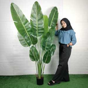 Tanaman Hias Pot Pohon Pisang Buatan Artificial Plants Monstera Ornamen Dekorasi Plastik COD PBP78