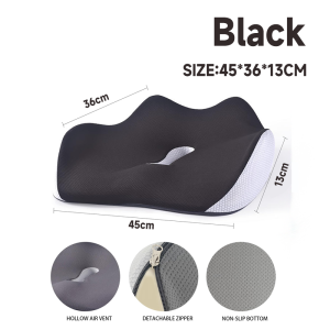 Pillow Memory Foam Seat Bone Relief Seat Cushion for Lower Back Thigh Hip Sciatical Tuberosity Reduce Fatigue for Chair