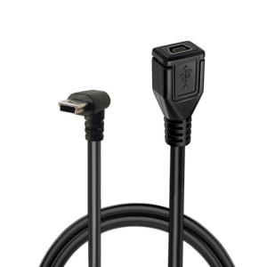 Dustproof Mini USB 5Pin Male to Female Extension Data Power Cable Car Panel Mount Data Transfer Extension Cable