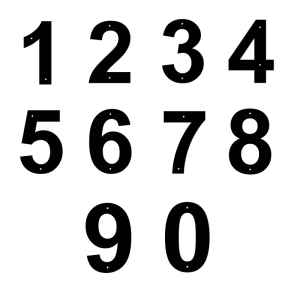 Floating Houses Number for Outside Metal Houses Number for Outdoors Black Coated Rusts Proof Home Address Number/Plaques