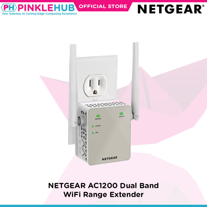 Pinklehub Netgear Ex6120 Ac1200 Dual Band Wifi Range Extender Ex6120