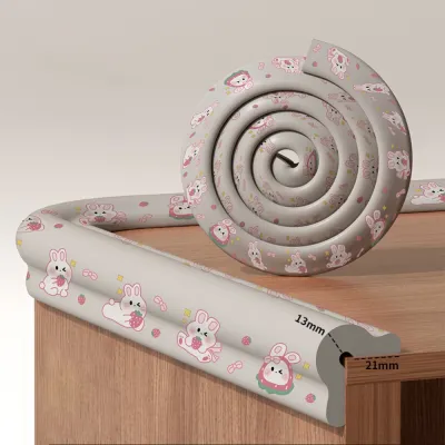 BINGLI Cartoon Digital Pattern Desk Edge Guard Strip 2m Baby Safety Foam Bumper Durable Thickend Wall Corner Protector Bedside