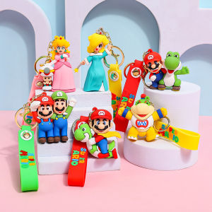 UMI Cartoon Game Super Mario Bros Luigi Toad Doll Silicone Keychain Couple Backpack Pendant Car Childrens Toy Gift 钥匙圈娃娃机礼品