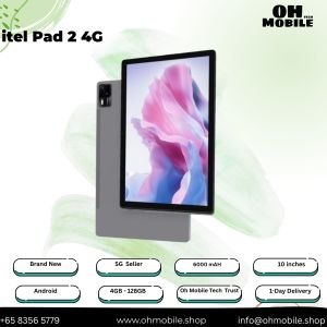 itel Pad 2 4G – Tablet Singapore Android OS - 4GB + 128GB - 10 inch Display 6000mAh Battery – Grey