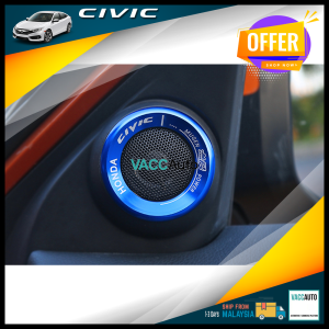 Honda Civic FC 10th Side A Pillar Tweeter Speaker Ring Trim Cover Aluminum 2016-2021 Civic 10th FC FK TBA TEA Vaccauto Accessories