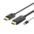 สายเคเบิ้ลอะแดปเตอร์แปลง Hdmi To Displayport 2160P 4K Male To Female พร้อม Usb. 