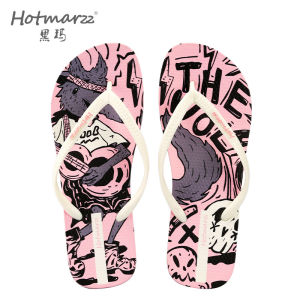 Hotmarzz Hotmarzz New womens anti-slip flip-flops PVC Printed flip-flops for women for home use