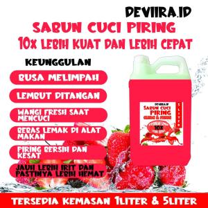 SABUN CUCI PIRING AROMA JERUK NIPIS DAN STRAWBERRY 5 liter SEGAR DEVIIRA.ID