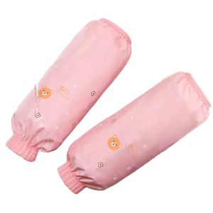 LINSBAYWU 1Pair 33x17cm Băng thun chống thấm nước Gấu Dễ thương Ống tay áo chống dầu Phụ kiện Tạp Dề nhà bếp Dày Tay áo cánh tay Làm việc nhà