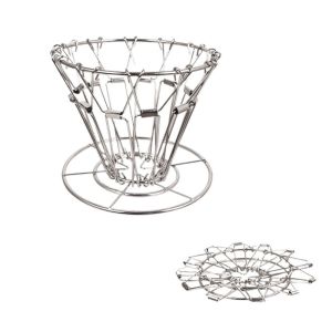 ZYJC SHOP Thép không gỉ Giá để cà phê nhỏ giọt có thể gập lại Cầm tay Tái sử dụng Máy pha cà phê nhỏ giọt có thể gập lại Chất lượng cao Có thể điều chỉnh Giá Đựng Giấy lọc cà phê Ngoài trời