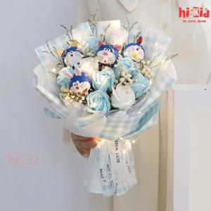 [SG Seller]Cartoon bouquet preserved flower gift Qixi Festival gift Valentines Day gift  birthday gift Teachers Day gift