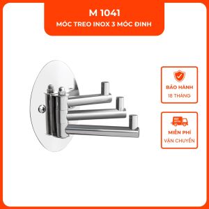 Móc treo inox 3 móc đinh VINA M1041