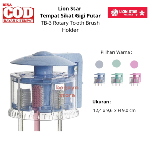 Tempat Sikat Gigi Kamar Mandi Tempel | Rak Sikat Gigi Tertutup Lion Star Tooth Brush Holder