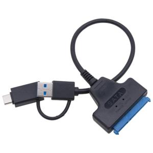 USB A+C to Drive 2.5iLaptop Hard Drive Adapter Quick Data Transfer Up to 450M/s Support TRIM Command