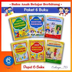Paket isi 6 Buku Aktivitas Anak Belajar Berhitung : Perkalian Pembagian Penjumlahan Pengurangan Bersusun Serba Jaya