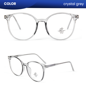 IOOI Eyewear - Kacamata Bulat TR 90 Metal Lensa Minus Anti Radiasi Blueray Pria Wanita 85001