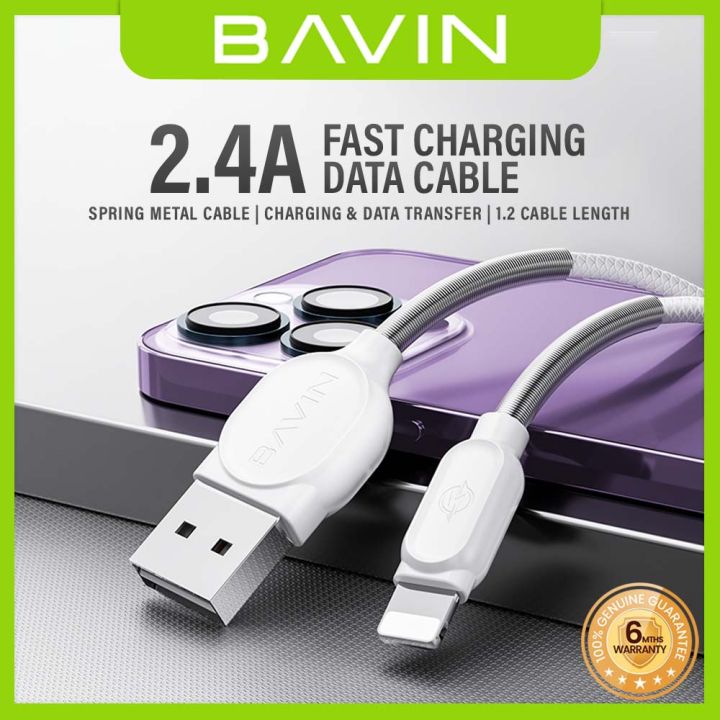 BAVIN CB121 2.4A(Max) Quick Charging Data Cable 1.2 Meters Length Tail ...