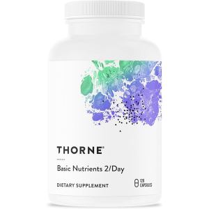 THORNE - Basic Nutrients 2/Day - Comprehensive Daily Multi-Vitamin with Optimal Bioavailability - Vitamin & Mineral Formula - Third-Party Certified - Gluten Dairy & Soy-Free - 60