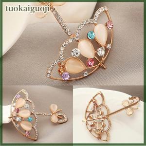 tuokaiguoji Opal And Rhinestone Umbrella Brooch Pin Cute Korea Style Brooches For Women
