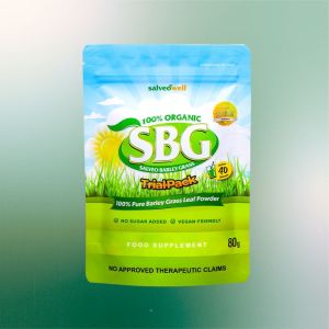 Trial Pack consists of 80 grams of On The Go Salveo Barley Grass (SBG) Pure and Organic Barley Grass