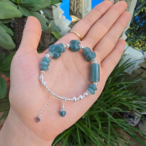 Q1547 Lắc bạc lu thống ngũ điếu hồ ly tỳ hưu túi tiền Lam Ngọc không kén mệnh - Phong Thuỷ TUDO