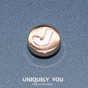 Metal texture jibbitz crocs charm crocs Shoe Buckle Shoe Accessories Clover Letters DIY metal Texture Decorative Buckle