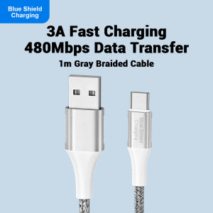 [BUY 1 GET 1 FREE] BlueShieldCharging 3A USB‑A to Type‑C Fast Charging Nylon Braided Cable For i18 i17 i16 i15