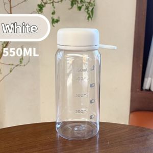 IFFINE Transparent Student Water Cup With Portable Lanyard 400/550ml Water Bottle INS Large Capacity Sports Water Cup Outdoor Sports