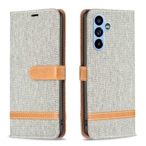 Case For Samsung Galaxy A55 A54 A35 A34 A25 A04S A24 A15 A14 5G Cover Samsung A54 A14 4G Magnetic Denim Leather Wallet Card Slot Flip Cover Casing