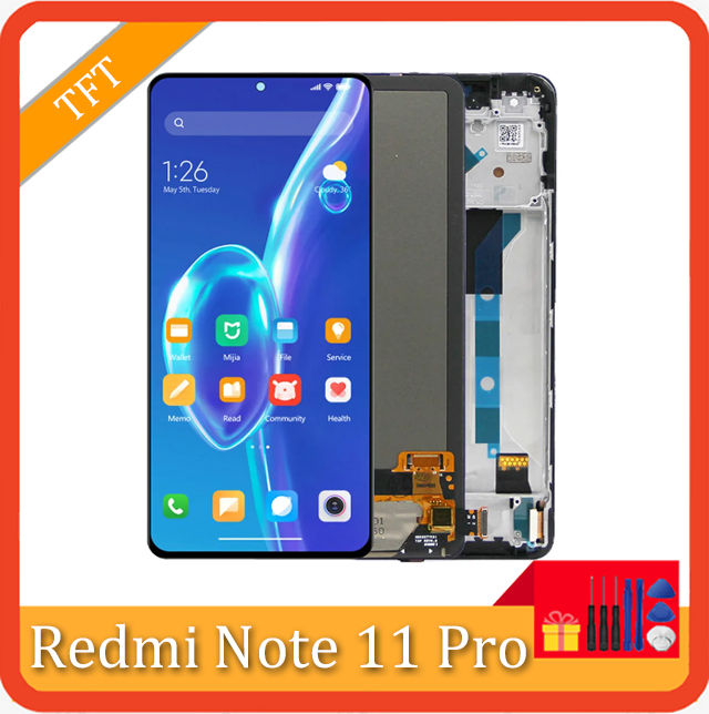 หน้าจอสำหรับ Xiaomi Redmi Note 11 Pro 2201116TG 2201116TI จอแสดงผลแอล ...