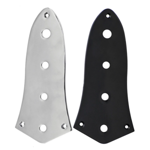 Black Electric Bass Control Panel Replacement Part Volumes Tone Plate With Preinstalled Mounting Screws