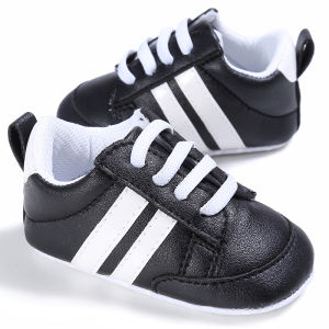 Black Baby Shoes Korean Casual Sneakers for Boys Girls 0-1 Year Old Newborn Toddlers Black Samurai Anti-skid Sports Shoes Comfortable Soft and Breathable 0-18 Months