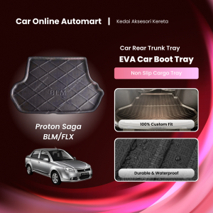 Proton Saga BLM/FLX EVA Copolymer Car Boot Tray Luggage Cargo Trunk Tray - Waterproof