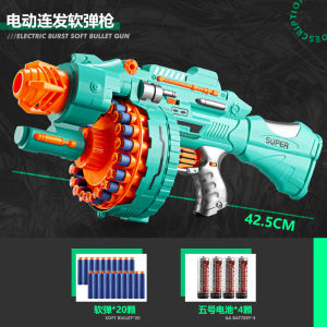 Đồ Chơi Súng Bắn Đạn Xốp Chạy Pin Tự Động Băng Đạn Xoay An Toàn Cho Bé - Súng Đồ Chơi Bắn Đạn Xốp Chạy Pin Súng Bắn Đạn Mút Tự Động Có Đạn Kèm Theo