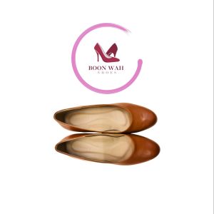 15658 Boon Wah Shoes Slip-On Ballet Flats Womens Shoes