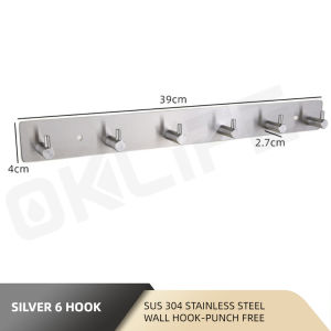 [OKLIFE. ]SUS 304 Stainless Steel Bathroom Hanger Hooks 3M Self-Adhesive Hanger Hooks