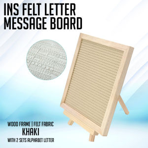 iPrintph INS Wood Frame Felt Letter Message Board Blacks & Khaki with 2 sets Alphabetic Letter