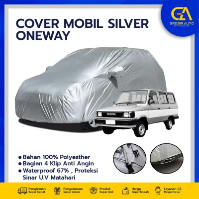 GrosirAuto Sarung Mobil Sarung Penutup Mobil Kijang Long Polyesther Silver Waterproof Anti Air & Debu