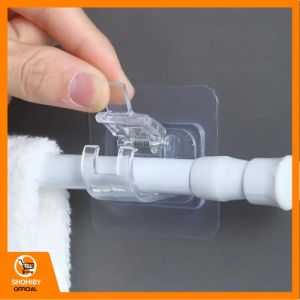 Bracket Klip Hanger Multifungsi Tanpa Bor / Braket Tiang Fleksibel