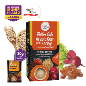 PREMIX COFFEE BETTER CAFE ARABIC GUM WITH BARLEY AND  REED BEET KOTAK (15 sachets X 30G)