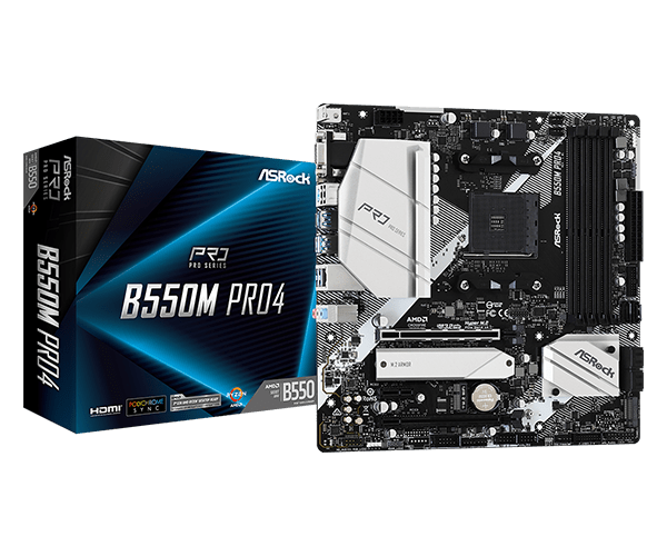 ASROCK MOTHERBOARD B550M PRO 4 / MAI17-ASR