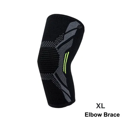 Sports Nylon Knitted Elbow Pads Highly Compression Moisture-absorbent Breathable Prevent Joint Pain for Outdoor Sports
