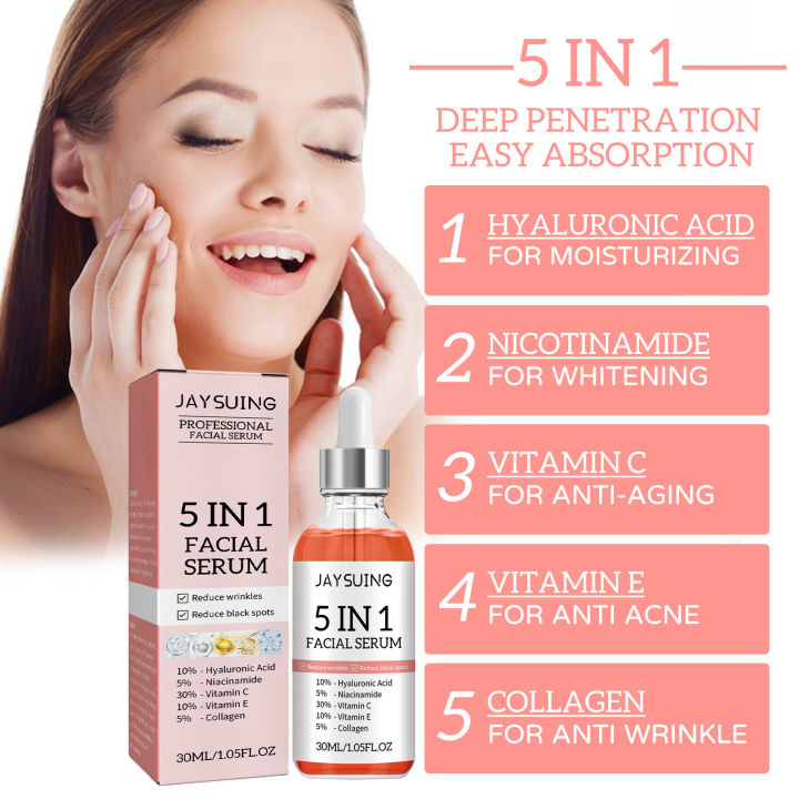 Jaysuing 5 in 1 Face Serum Moisturizes skin, anti-wrinkle, firming ...