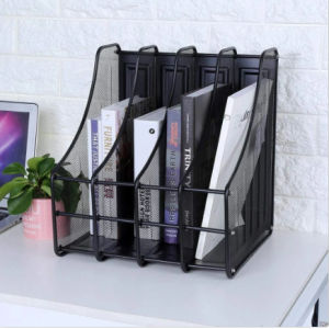 Compartments Metal Desk Magazine File Organizer Desk Storage Document Organizer Magazine Holder